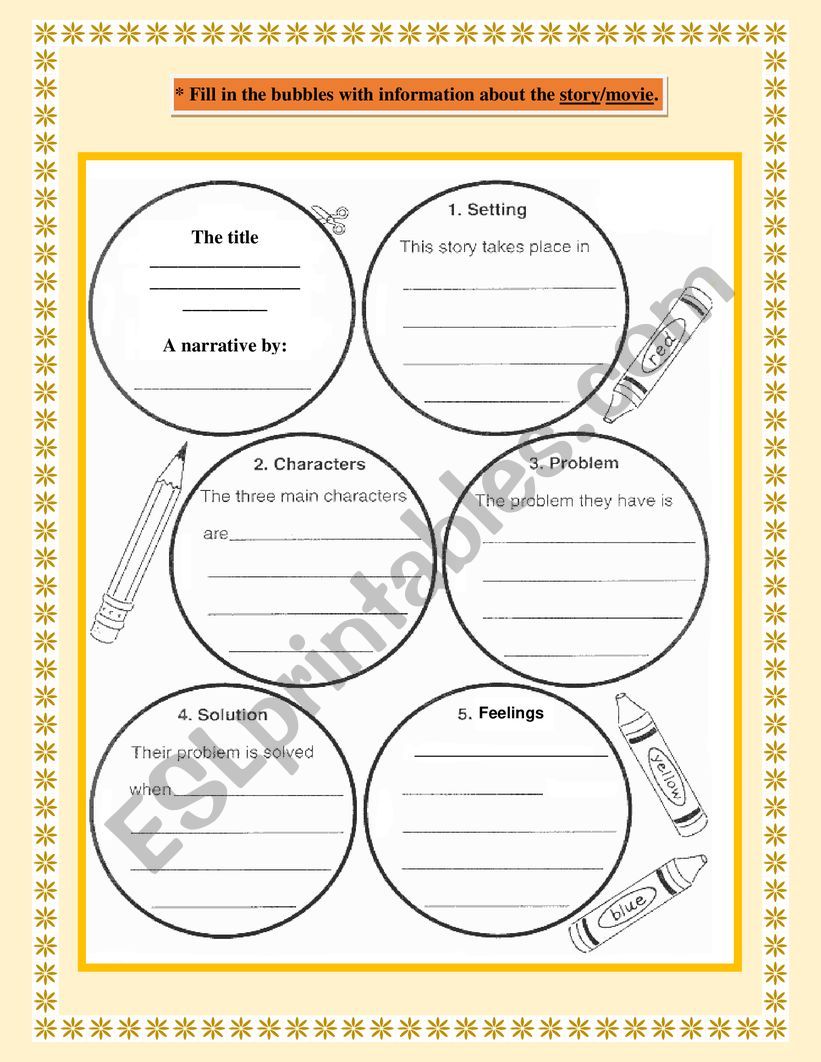 narrative story worksheet