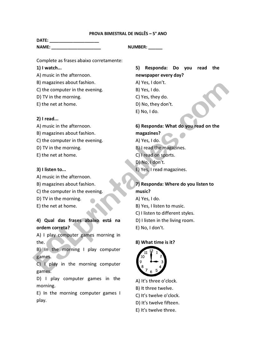 Basic questions 1 worksheet