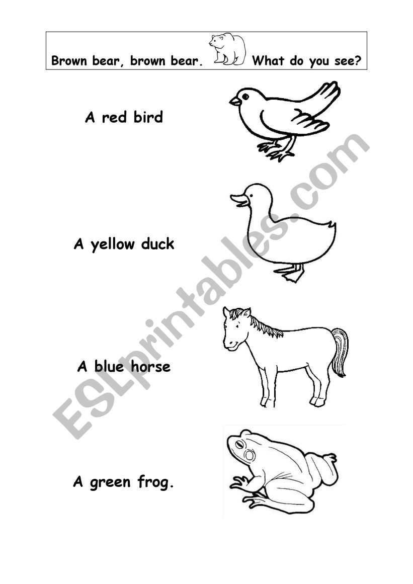 COlor Animals worksheet