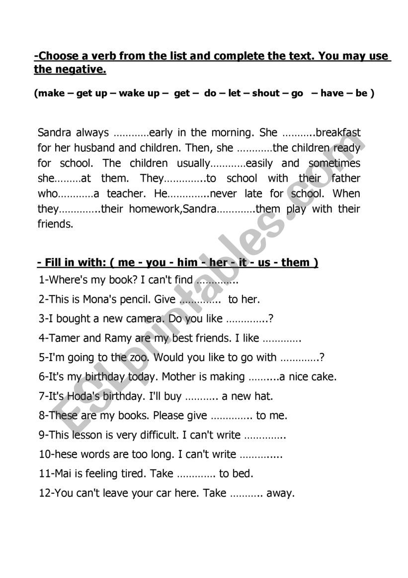 remedial work 7th form worksheet