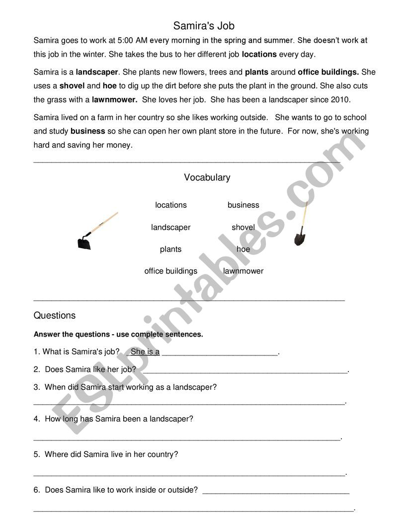 Samira´s Job: Beginning Reading 