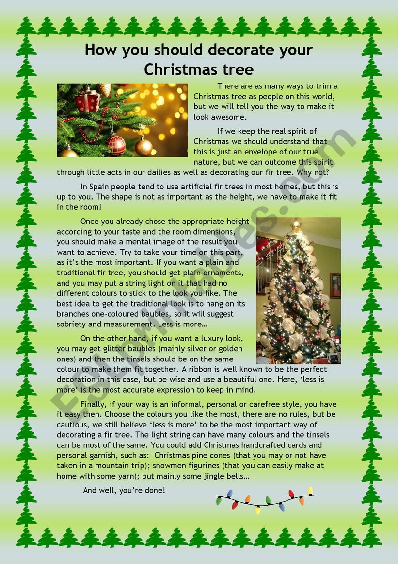 Christmas worksheet