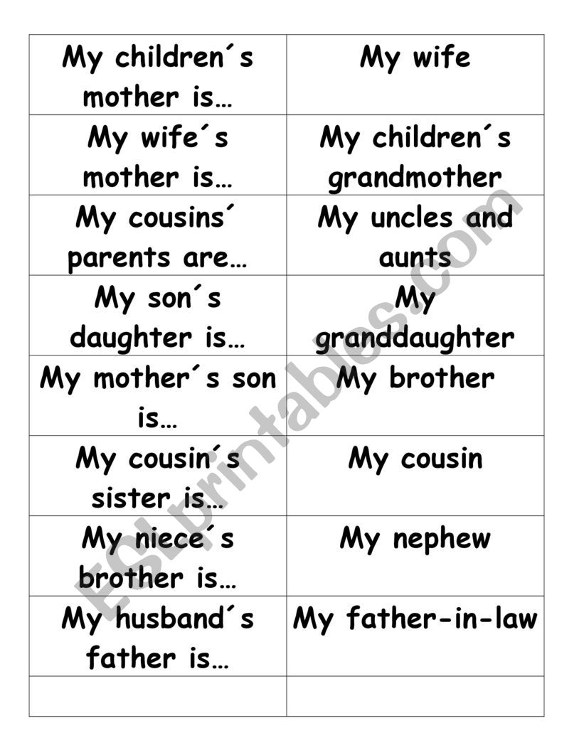 possessive case memory game worksheet