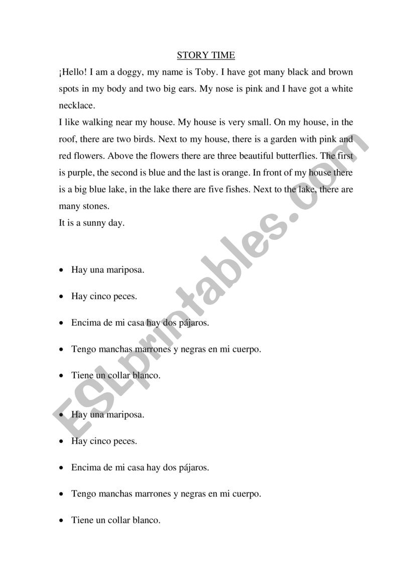 LISTEN AND DRAW worksheet