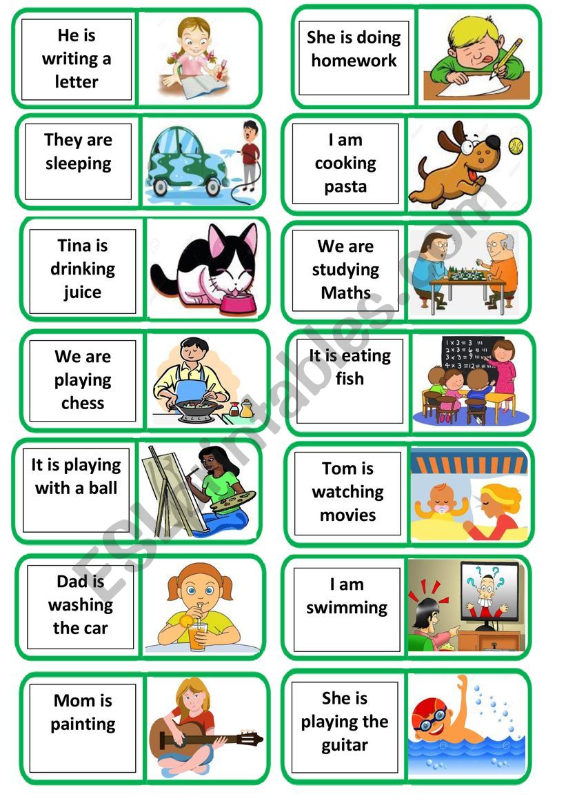 Domino - Present Continuous 2 worksheet