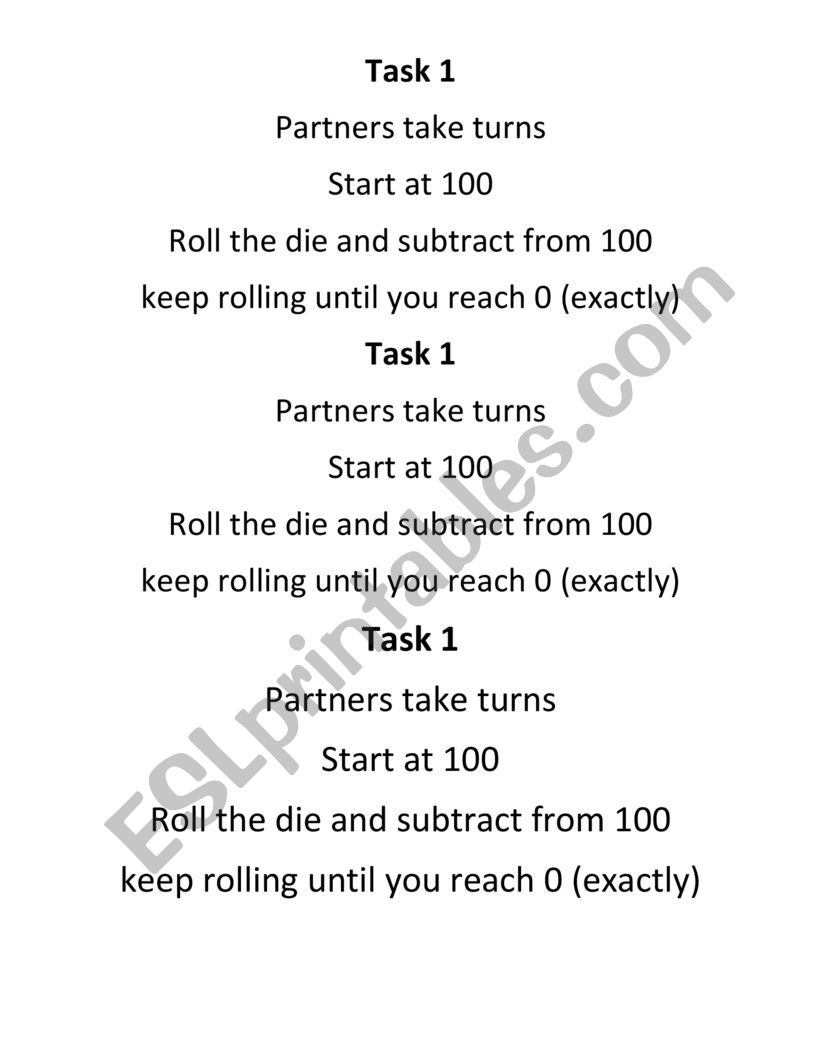 100th Day of School Math Activities