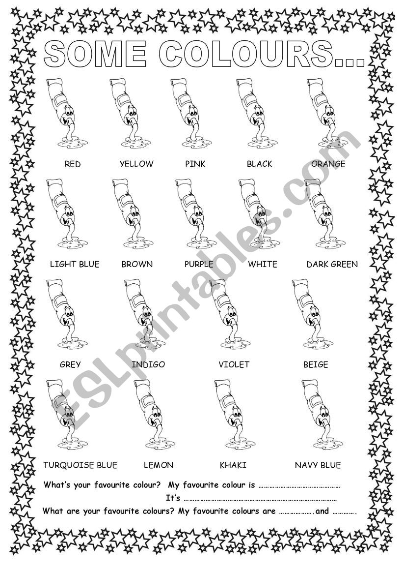 Colours Pictionary worksheet