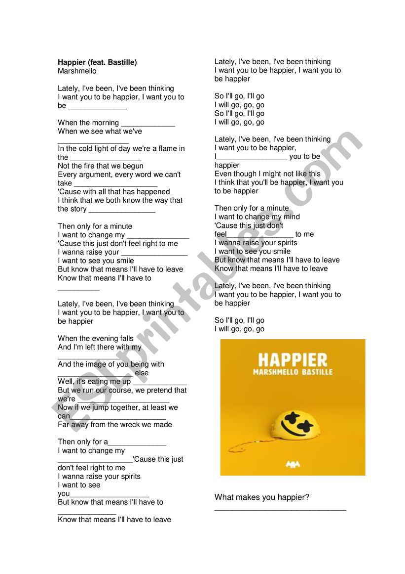 Happier (feat. Bastille) Marshmello