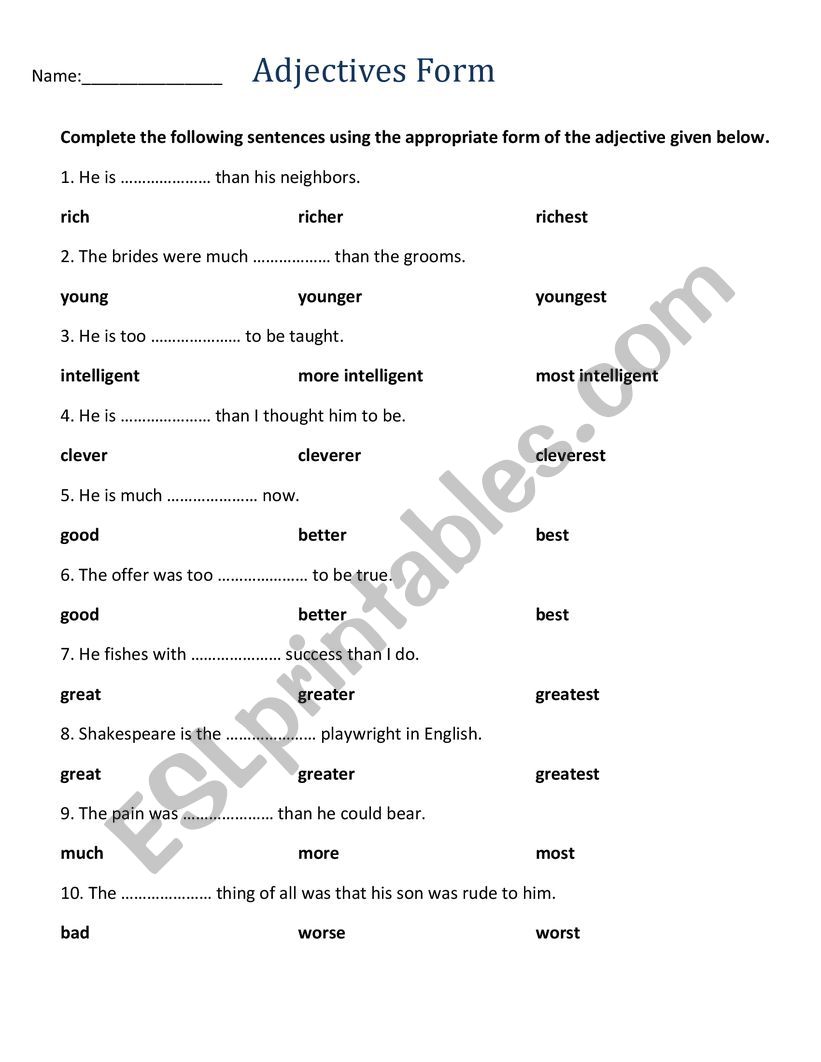 adjective-forms-esl-worksheet-by-nour93abbass