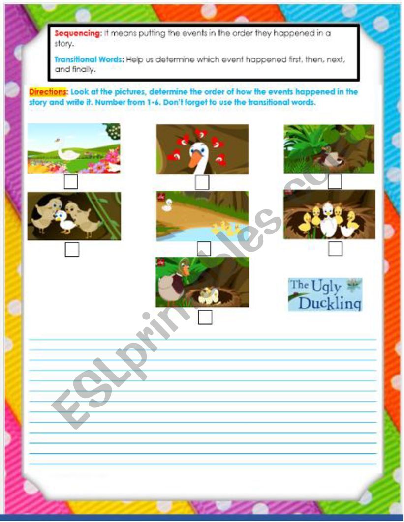 SEQUENCING worksheet