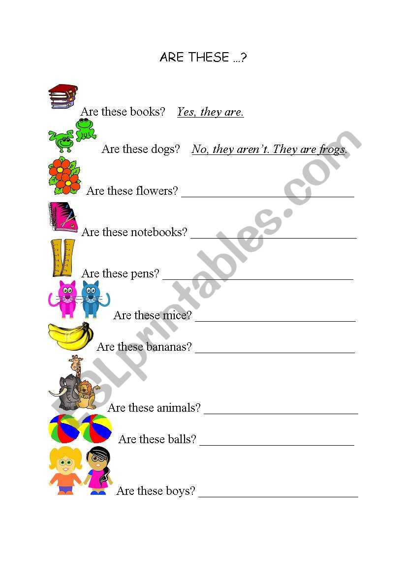 Are these ...? worksheet