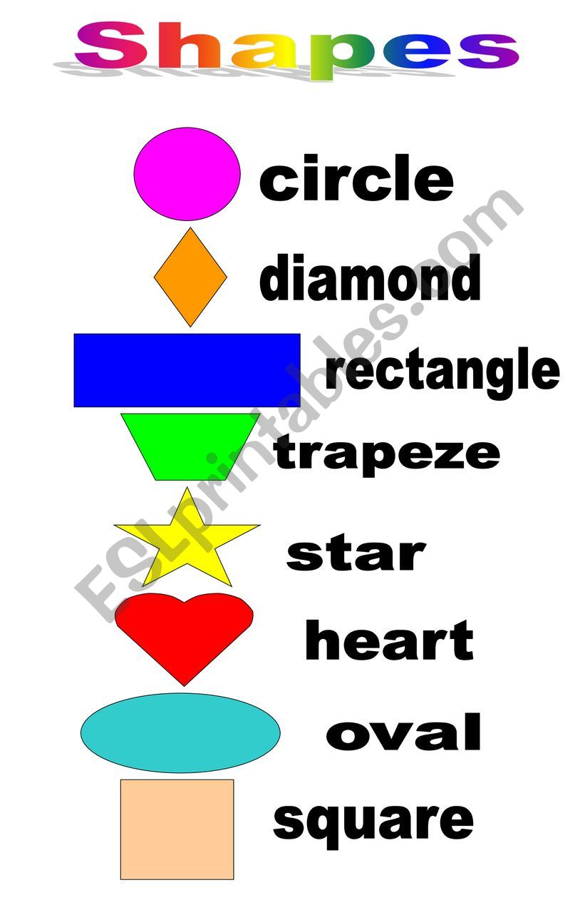 shapes poster worksheet