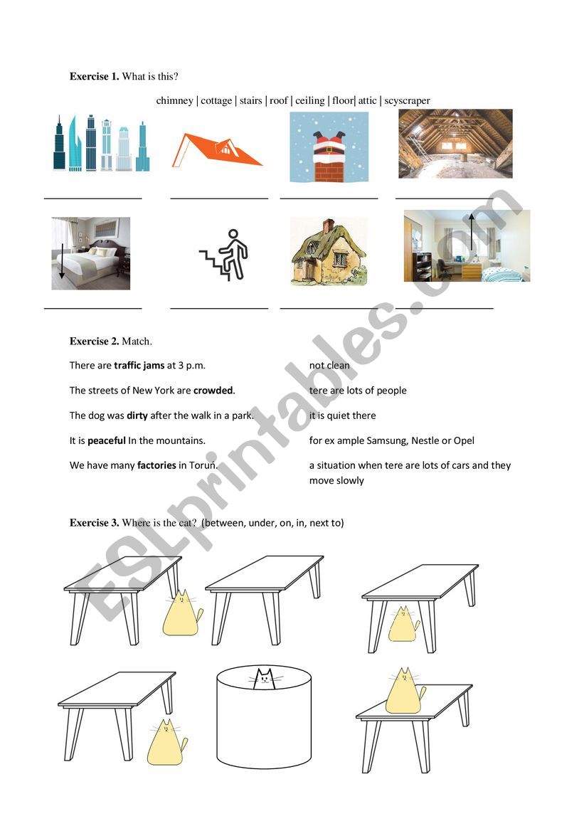 House and the city worksheet