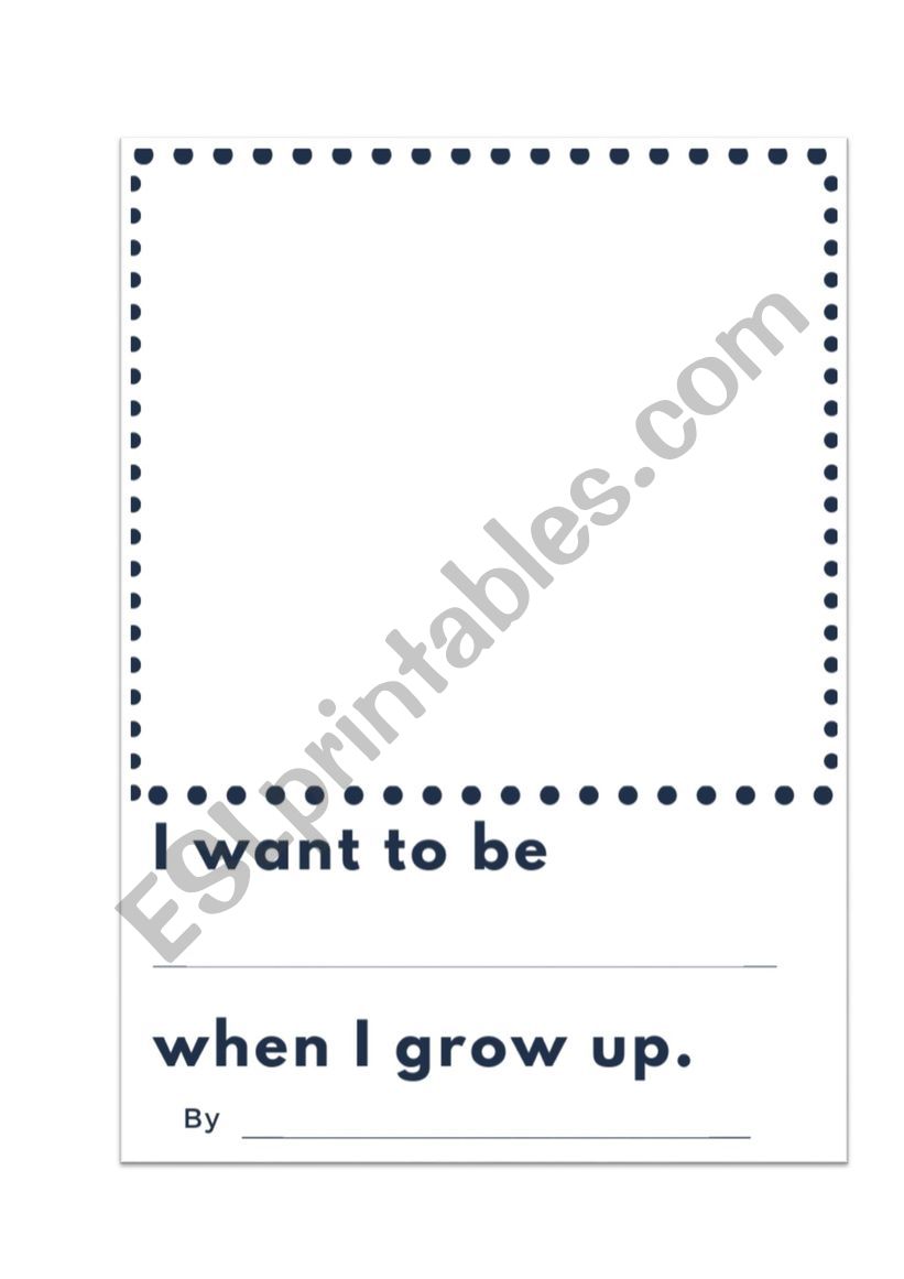 When I Grow Up worksheet