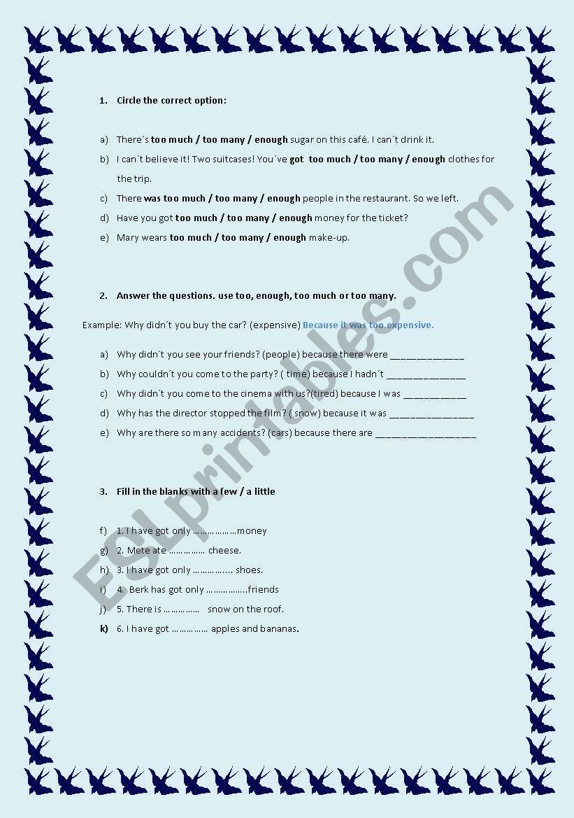 Quantity words (12.08.08) worksheet