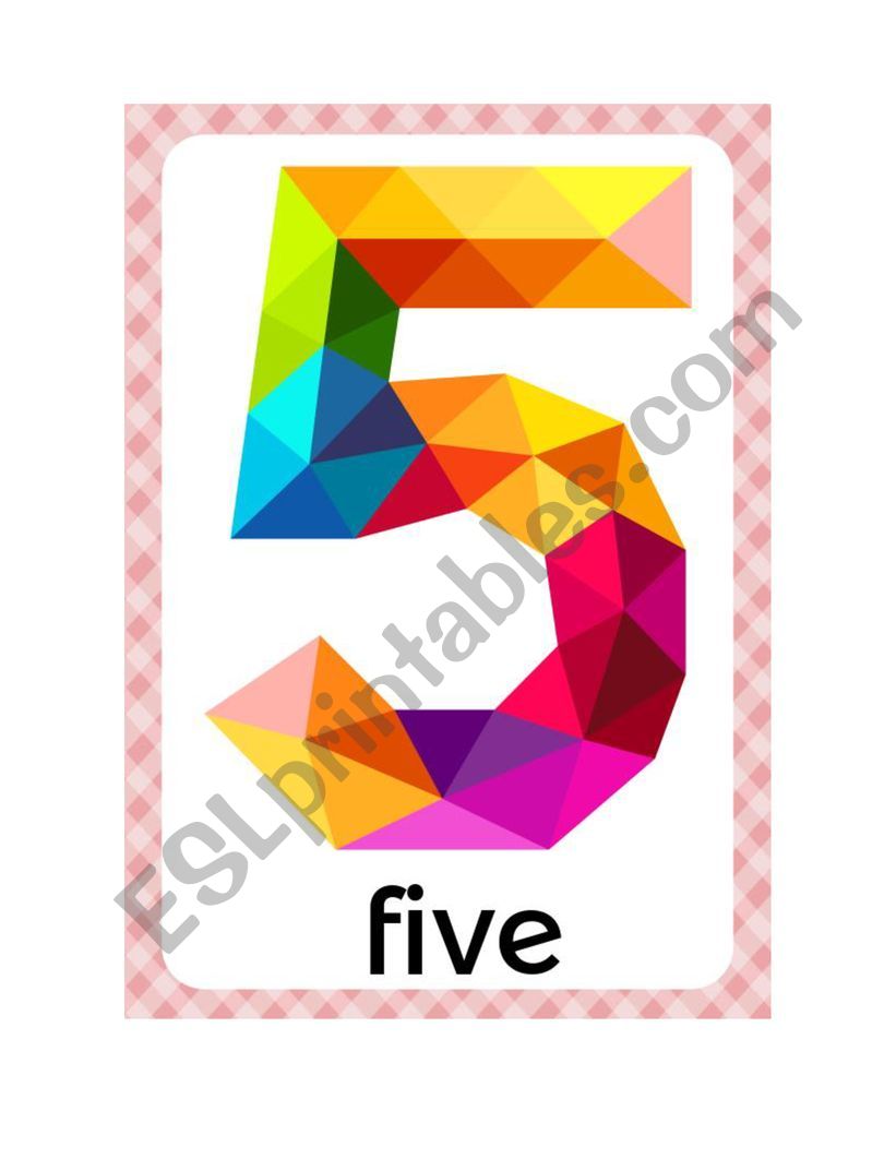 Flashcards - Numbers From 5 To 9