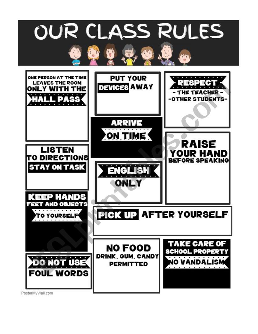 Classroom Rules worksheet