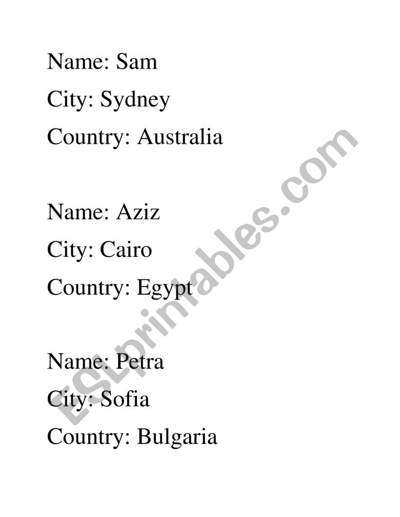 Identity cards for nationality game/to be
