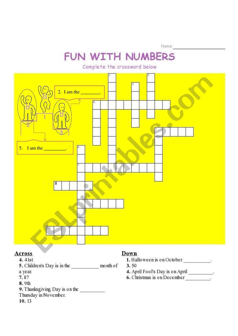 fun with numbers worksheet