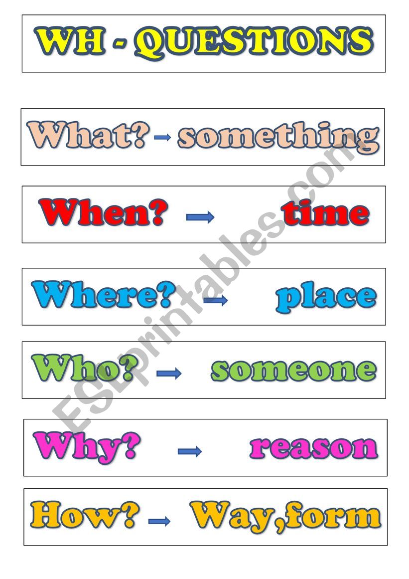 wh - questions worksheet