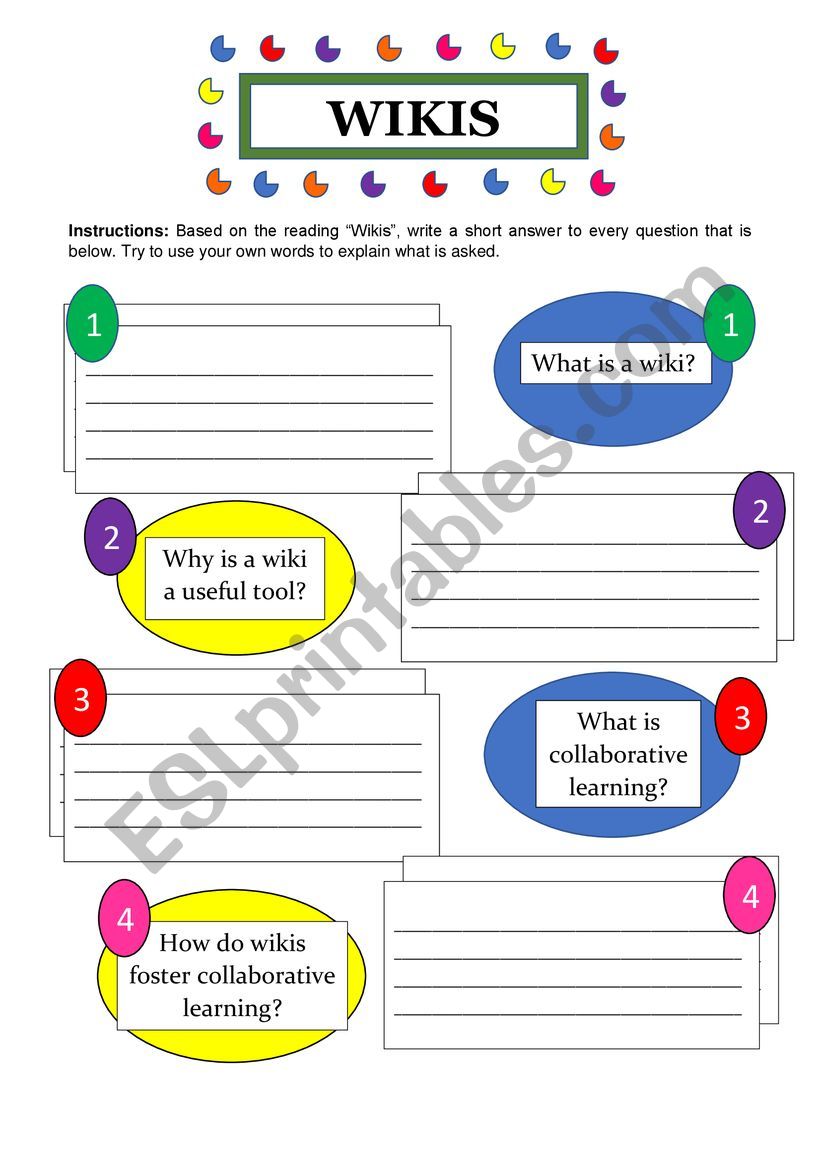 wikis worksheet