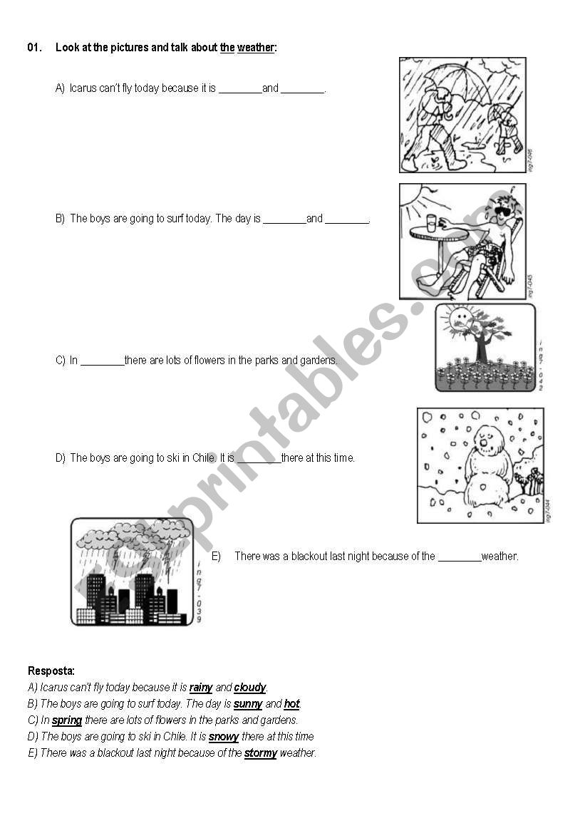 weather worksheet