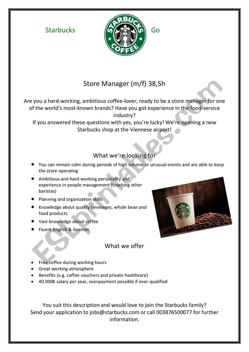 Starbucks Role Play Job Interviews