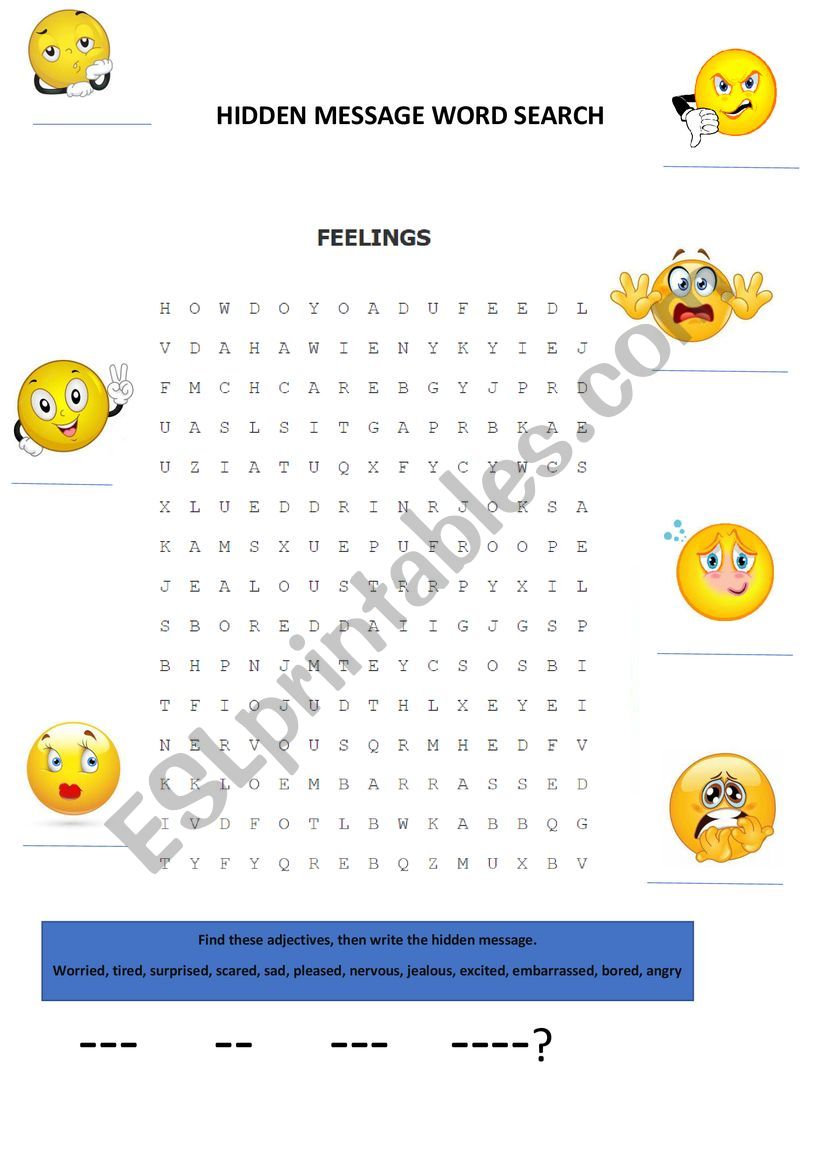 FEELINGS worksheet
