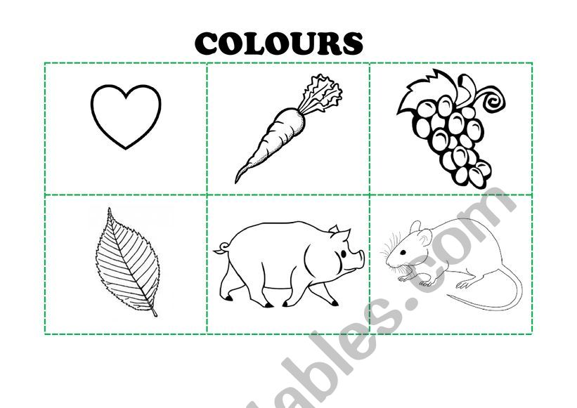Colours worksheet