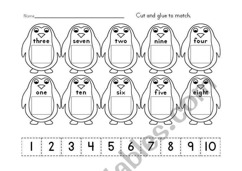 Number Penguins worksheet