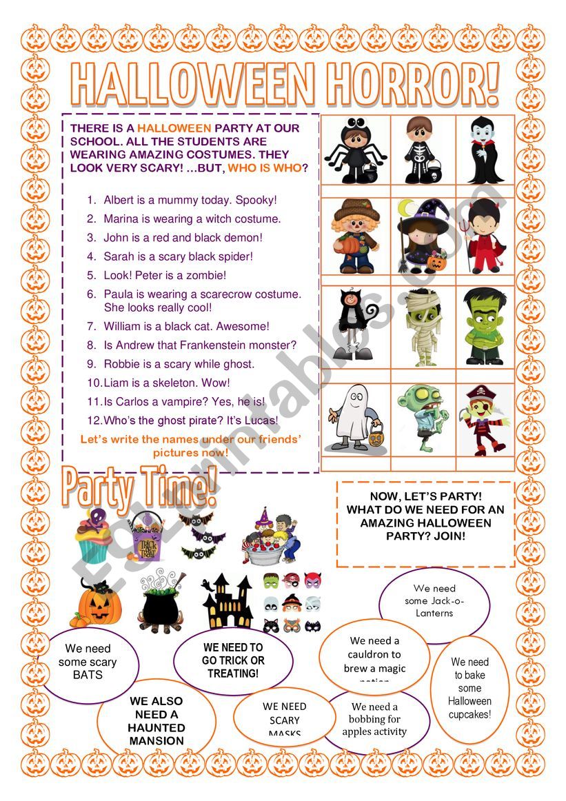 Halloween Horror! worksheet