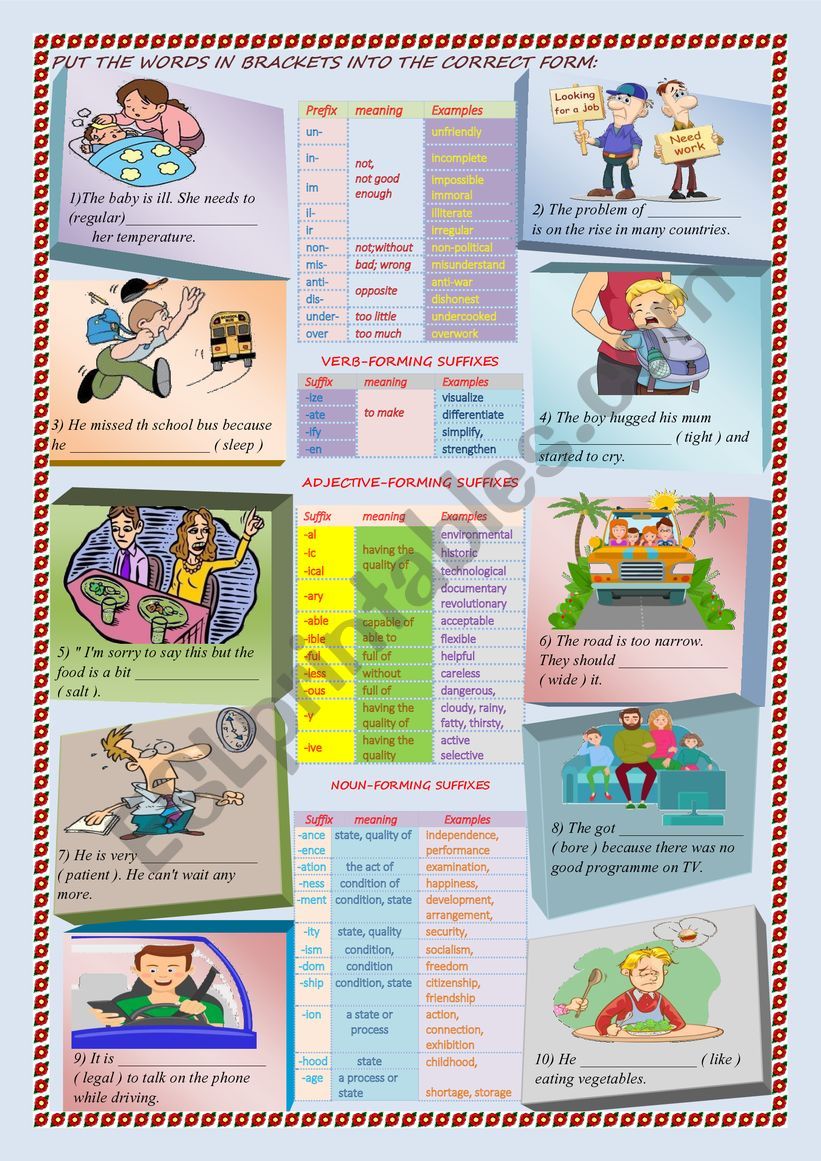 WORD FORMATION : PREFIXES AND SUFFIXES