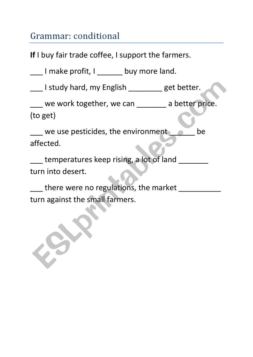 if clauses worksheet