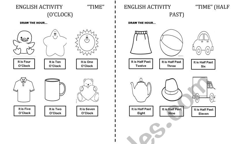 Activity Time worksheet