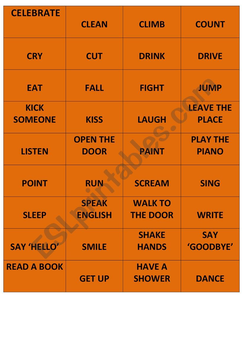 Adverbs - Taboo Game worksheet