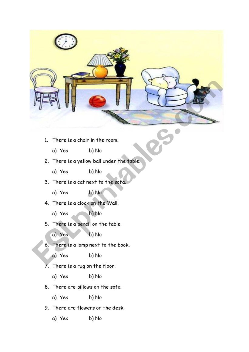 Prepositions of Place worksheet