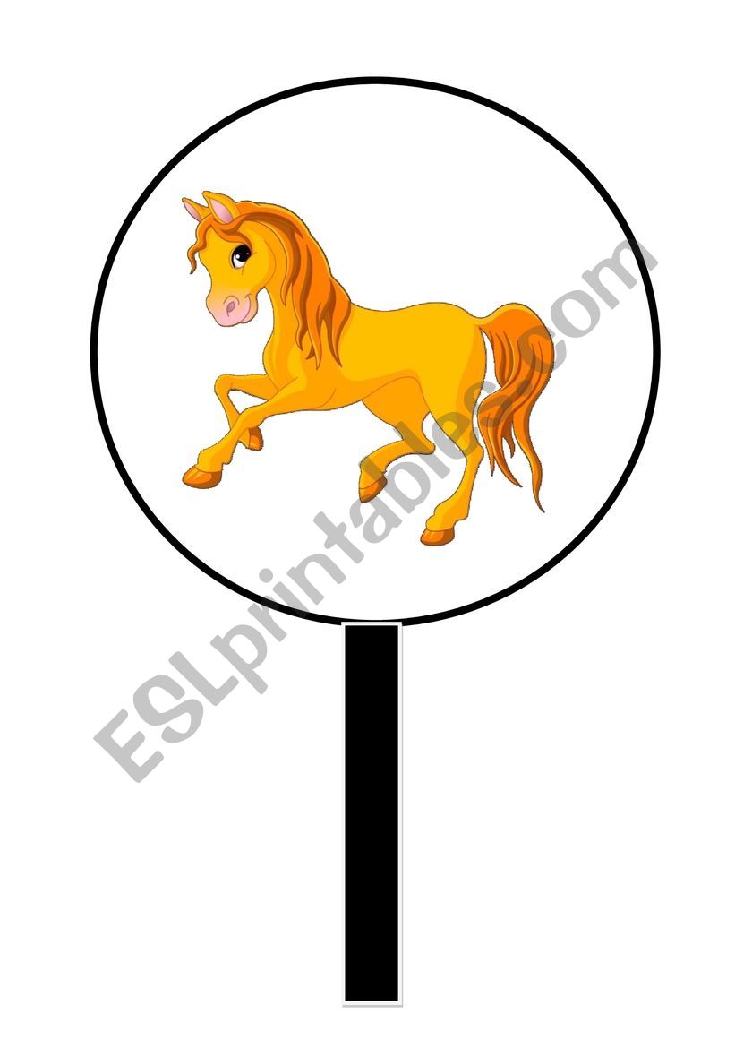Animal Stick Puppets worksheet