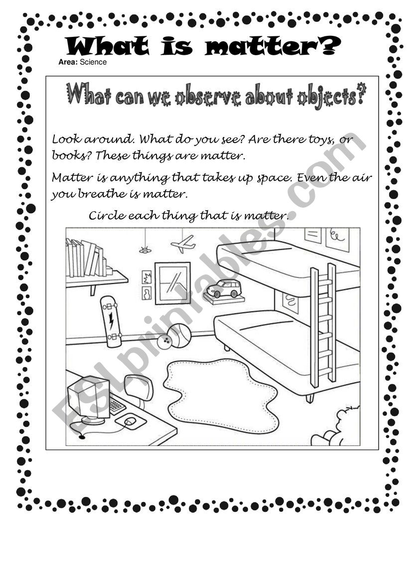 matter esl worksheet by rossman2