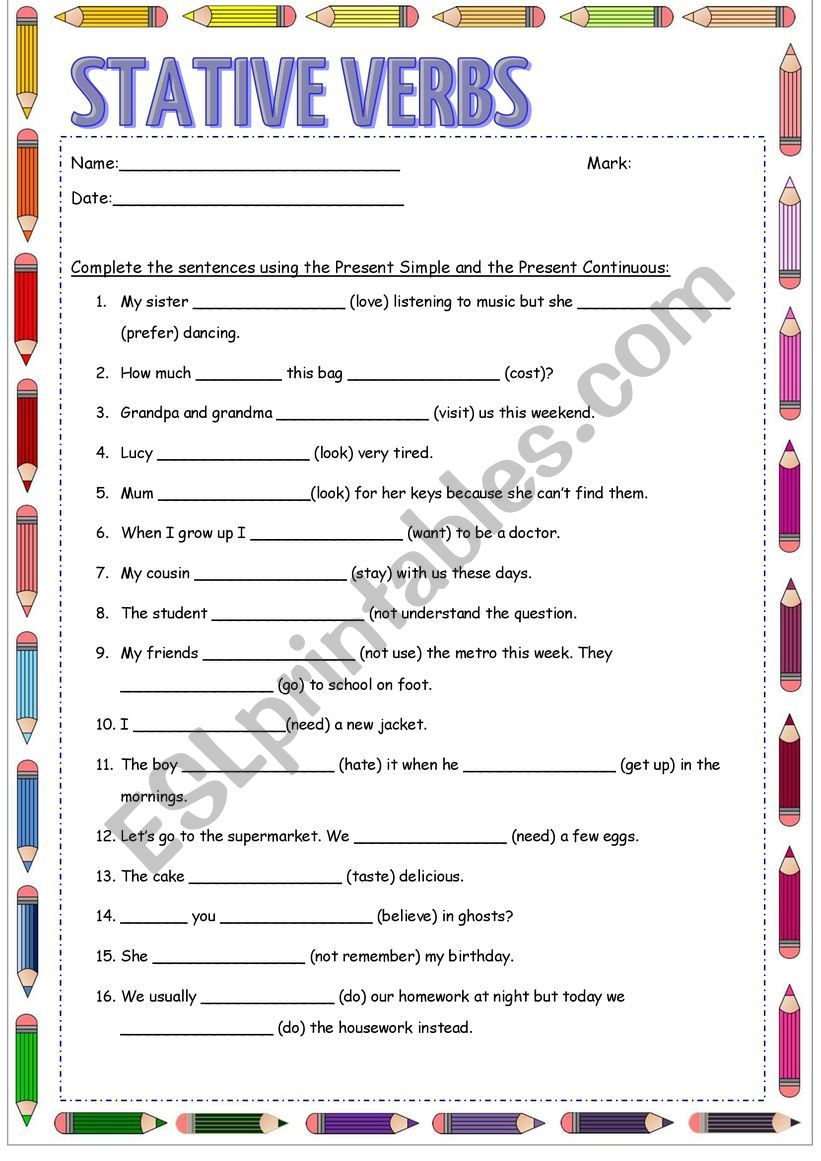 test-stative-verbs-esl-worksheet-by-elenavanezi