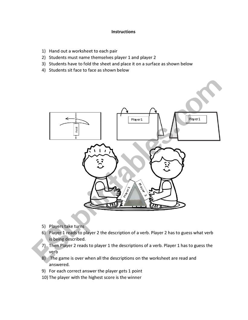 Guess the Verb  worksheet
