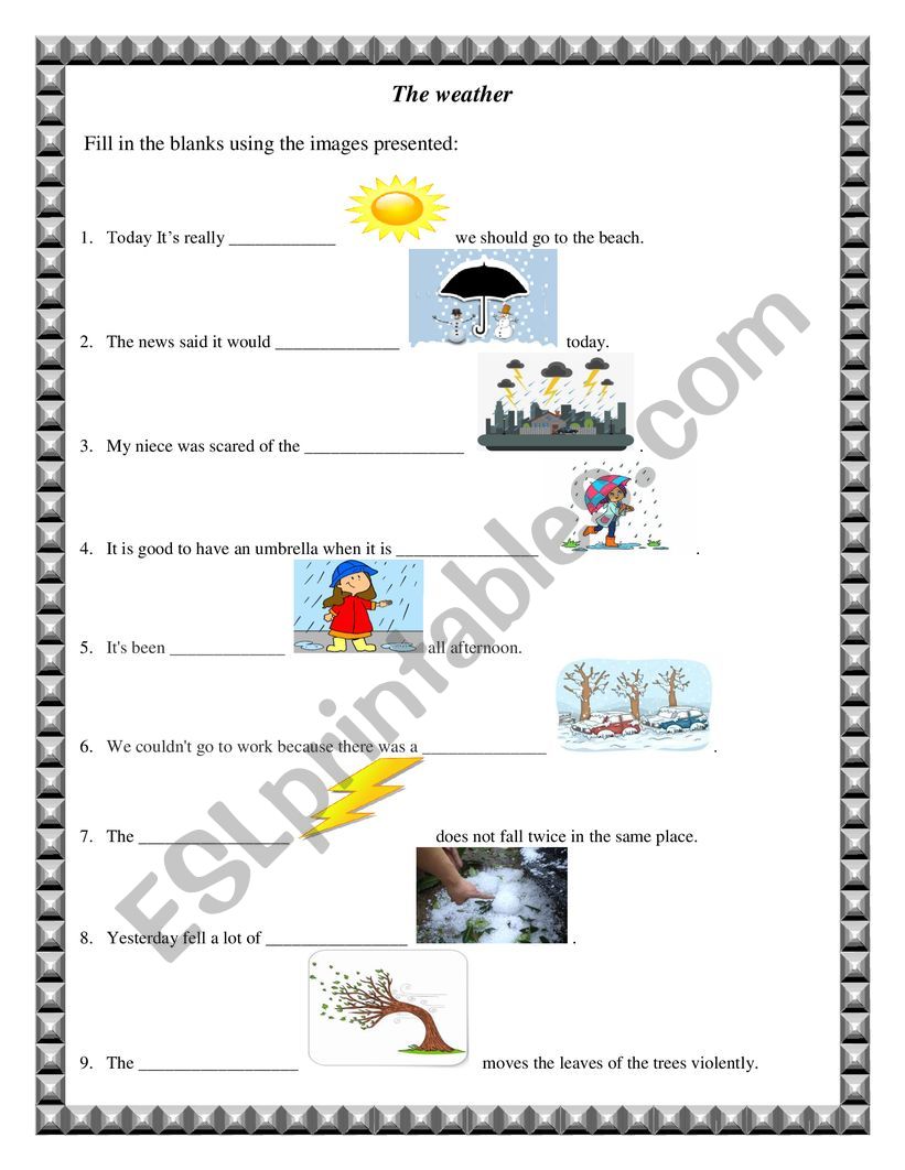 The Weather worksheet