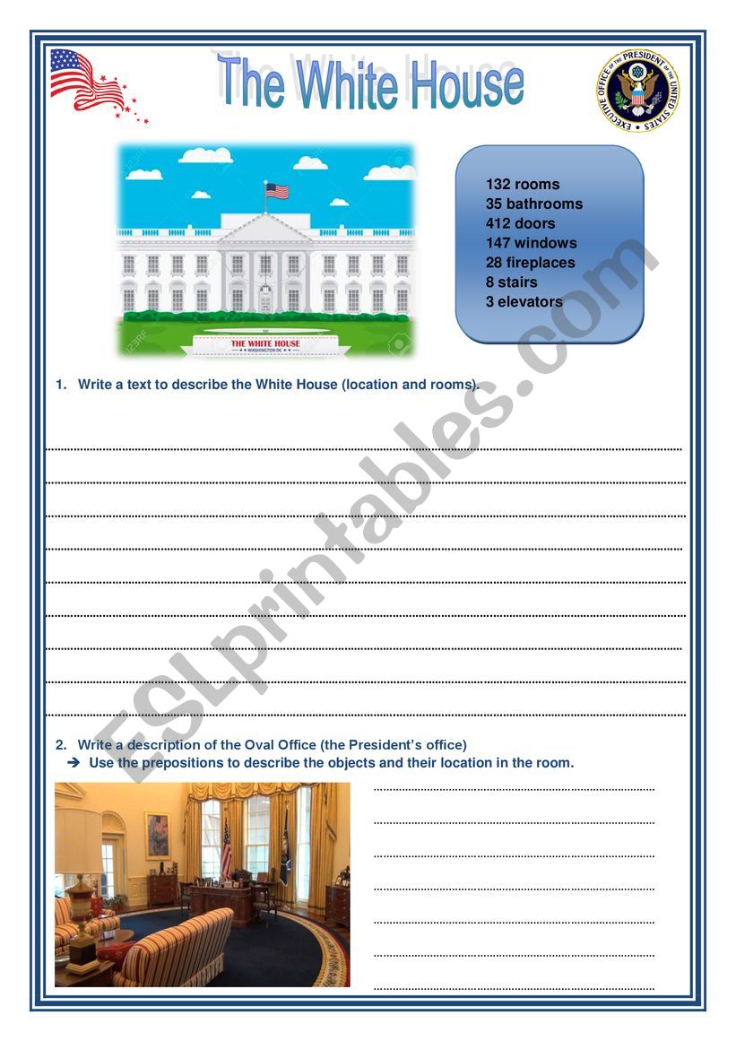Worksheet The White House worksheet