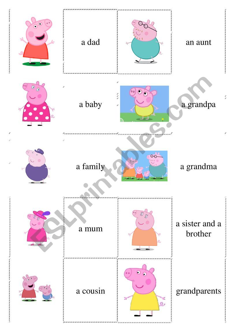 family members (Black Jack) worksheet