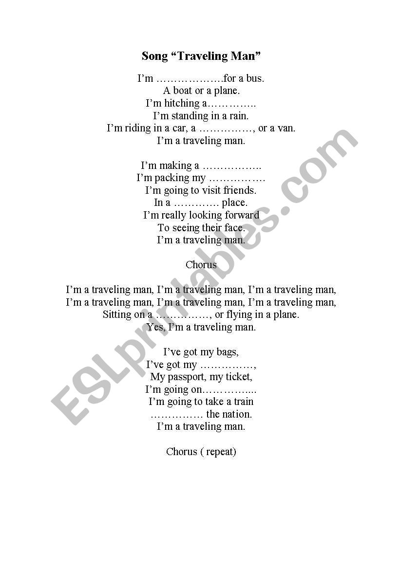 song worksheet