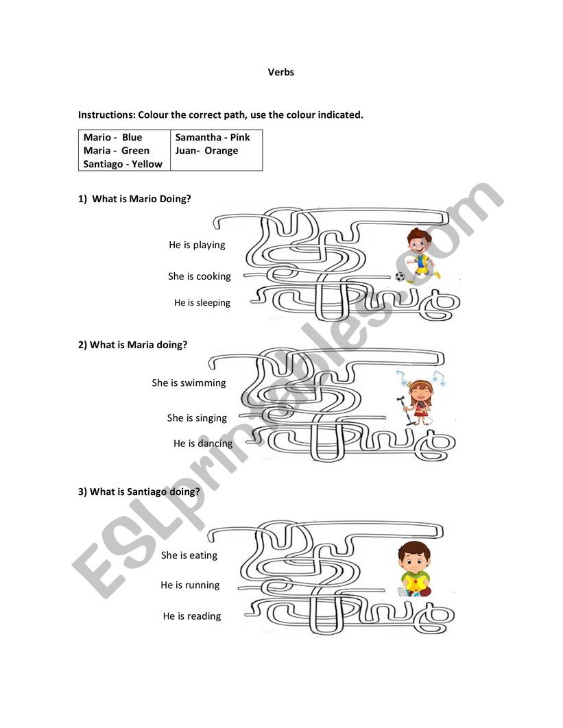 Find the correct path worksheet