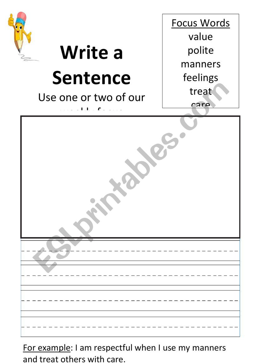 Word of the Day: Respect worksheet