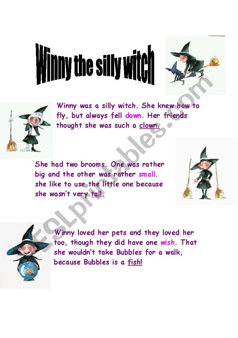 Winny the witch- phonetics worksheet