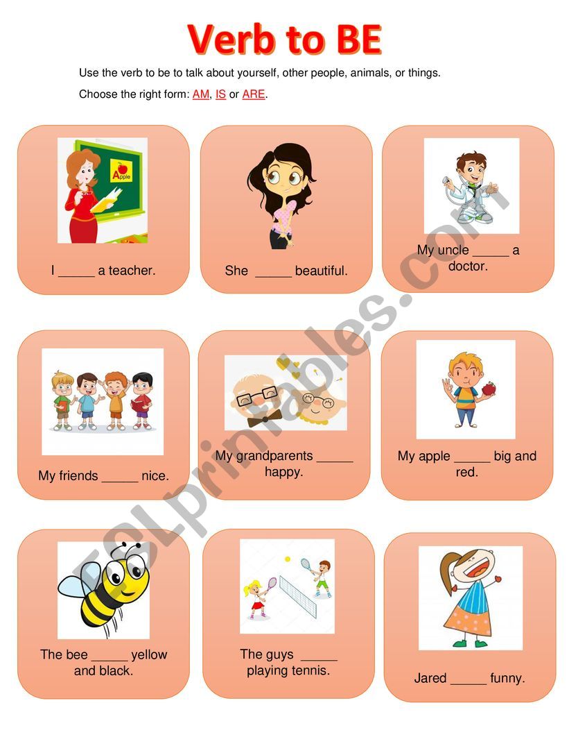 Verb to be worksheet