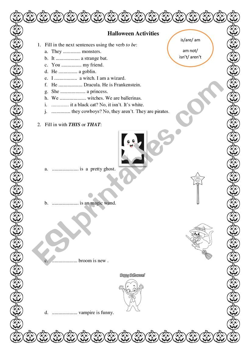 Halloween Activities worksheet