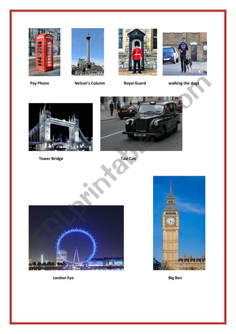 LONDON WONDERS worksheet